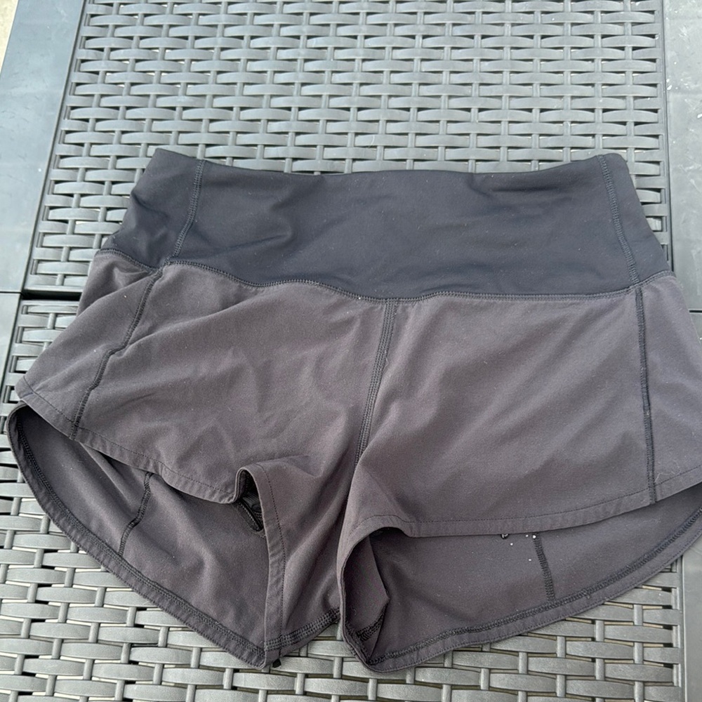 Lululemon Athletica Black Speed-up high rise lined shorts 2.5 inch